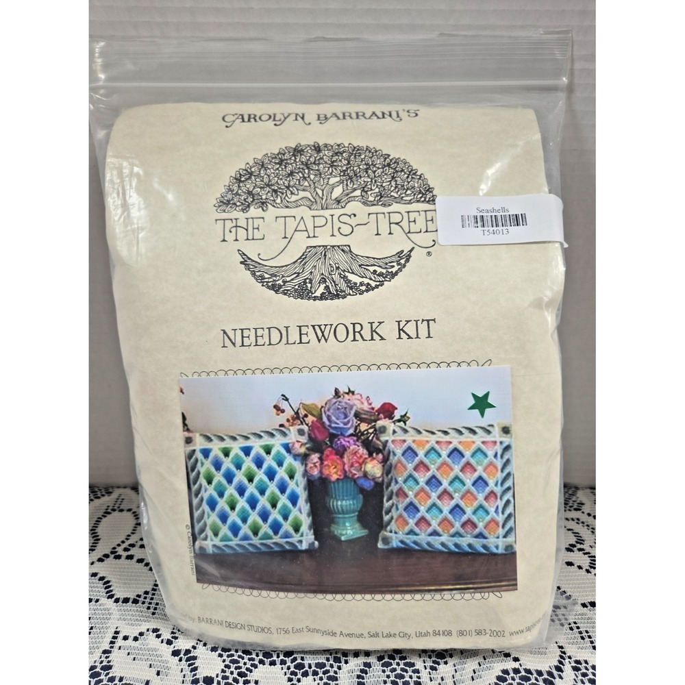 Carolyn Barrani's The Tapis Tree Bargello Seashells Pillow 2009 Needlework Kit